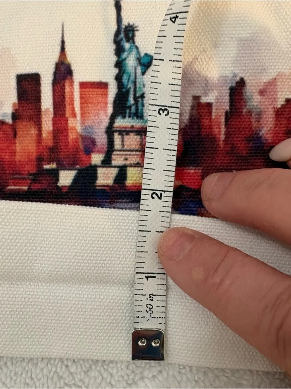 NEW Cosmetics Makeup Bag Mirror New York City skyline Statue of Liberty zipper